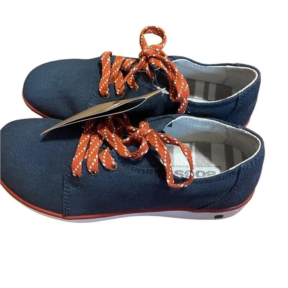 NWT Bogs Outdoor Shoes Unisex Youth Malibu Canvas Lace 71734Y Sz 3 Navy Blue